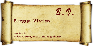 Burgya Vivien névjegykártya